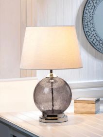 Gray Crackle Glass Table Lamp Gray Crackle Glass Table Lamp